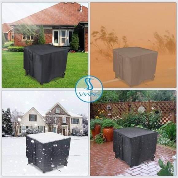 Fire Pit Cover,28 inch Firepit Covers Square Gas Fireplace Fire Pit Table Cover - Picture 5 of 7